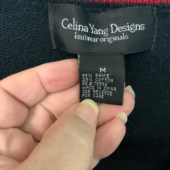 Adorable Celina yang designs Size medium Christmas snowflake cat sweater - Picture 2 of 5